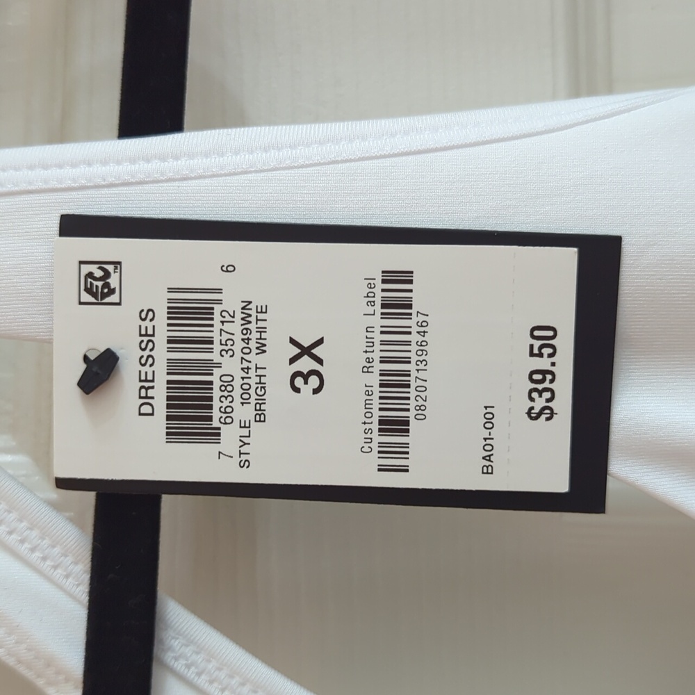 ID Ideology White Performance Dress NWT - Picture 3 of 4